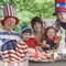 25pcs 4th of July Plates – 12"x10" Oval Paper Platters with American Flag Design (Independence)